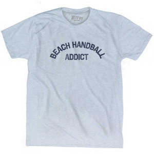 Beach Handball Addict Adult Tri-Blend T-shirt - Athletic White