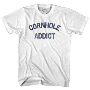 Cornhole Addict Womens Cotton Junior Cut T-Shirt - White