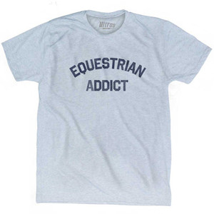 Equestrian Addict Adult Tri-Blend T-shirt - Athletic White