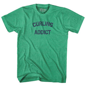 Curling Addict Adult Tri-Blend T-shirt - Kelly