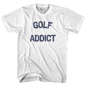 Golf Addict Adult Cotton T-shirt - White