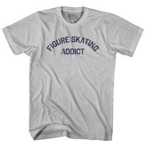 Figure Skating Addict Adult Cotton T-shirt - Cool Grey Figure Skating Addict Adult Cotton T-shirt - Cool Grey