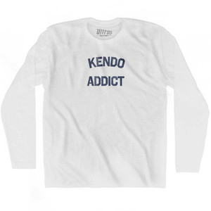 Kendo Addict Adult Cotton Long Sleeve T-shirt - White