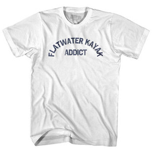 Flatwater Kayak Addict Youth Cotton T-shirt - White