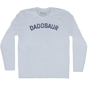 Dadosaur Adult Tri-Blend Long Sleeve T-shirt - Athletic White