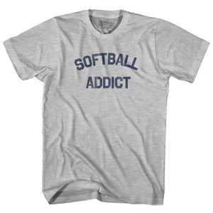 Softball Addict Youth Cotton T-shirt - Grey Heather Softball Addict Youth Cotton T-shirt - Grey Heather