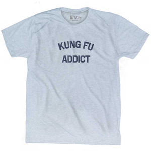 Kung Fu Addict Adult Tri-Blend T-shirt - Athletic White