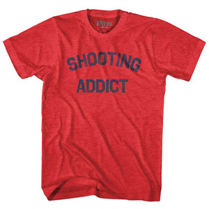 Shooting Addict Adult Tri-Blend T-shirt - Heather Red