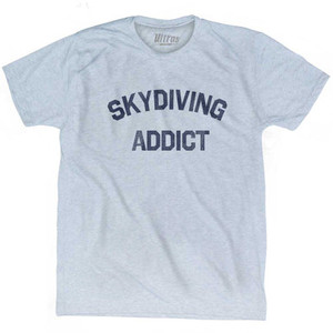 Skydiving Addict Adult Tri-Blend T-shirt - Athletic White