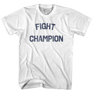 Fight Champion Youth Cotton T-shirt-White Fight Champion Youth Cotton T-shirt-White