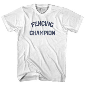 Fencing Champion Youth Cotton T-shirt-White Fencing Champion Youth Cotton T-shirt-White