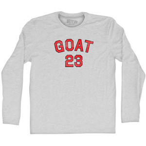 Goat 23 Adult Cotton Long Sleeve T-shirt - Grey Heather