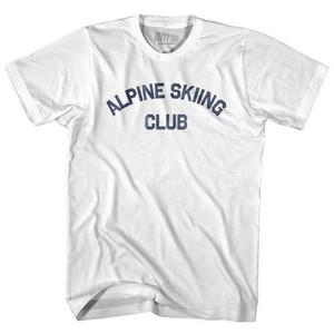 Alpine Skiing Club Womens Cotton Junior Cut T-Shirt White