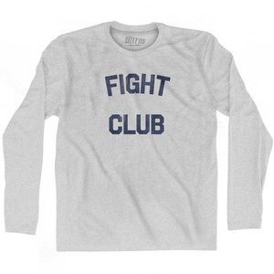 Fight Club Adult Cotton Long Sleeve T-shirt Grey Heather