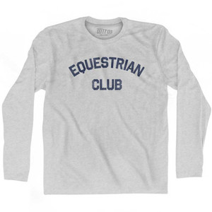 Equestrian Club Adult Cotton Long Sleeve T-shirt Grey Heather