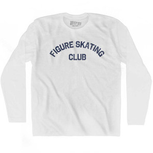 Figure Skating Club Adult Cotton Long Sleeve T-shirt White