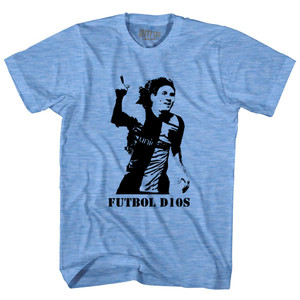 Messi Futbol D10S Soccer Legend Adult Tri-Blend T-shirt - Athletic Blue Messi Futbol D10S Soccer Legend Adult Tri-Blend T-shirt - Athletic Blue