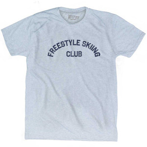 Freestyle Skiing Club Adult Tri-Blend T-shirt Athletic White