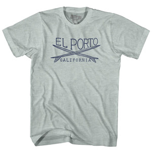El Porto Surf Adult Tri-Blend T-shirt - Athletic Cool Grey El Porto Surf Adult Tri-Blend T-shirt - Athletic Cool Grey