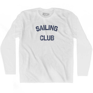 Sailing Club Adult Cotton Long Sleeve T-shirt White