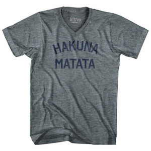 Hakuna Matata Tri-Blend V-Neck Womens Junior Cut T-Shirt by Ultras Hakuna Matata Tri-Blend V-Neck Womens Junior Cut T-Shirt by Ultras