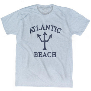 North Carolina Atlantic Beach Trident Tri-Blend V-Neck Womens Junior Cut T-Shirt by Ultras