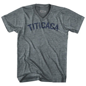 Titicaca Tri-Blend V-Neck Womens Junior Cut T-Shirt by Ultras Titicaca Tri-Blend V-Neck Womens Junior Cut T-Shirt by Ultras