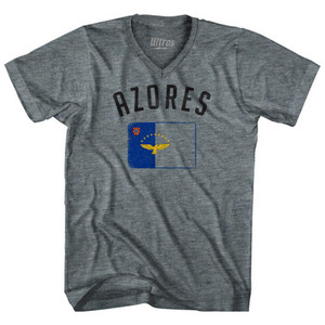 Azores Country Flag Heritage Tri-Blend V-Neck Womens Junior Cut T-Shirt by Ultras Azores Country Flag Heritage Tri-Blend V-Neck Womens Junior Cut T-Shirt by Ultras
