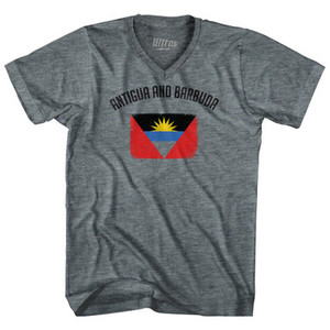 Antigua And Barbuda Country Flag Heritage Tri-Blend V-Neck Womens Junior Cut T-Shirt by Ultras Antigua And Barbuda Country Flag Heritage Tri-Blend V-Neck Womens Junior Cut T-Shirt by Ultras