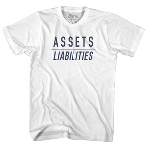 Assets Over Liabilities Youth Cotton T-shirt - White