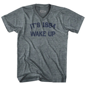 It's 1984 Wake Up Tri-Blend V-neck Womens Junior Cut T-shirt by Ultras It's 1984 Wake Up Tri-Blend V-neck Womens Junior Cut T-shirt by Ultras