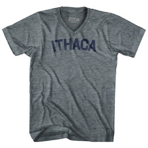 Ithaca Tri-Blend V-neck Womens Junior Cut T-shirt by Ultras Ithaca Tri-Blend V-neck Womens Junior Cut T-shirt by Ultras
