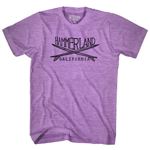 Hammerland Surf Adult Tri-Blend T-shirt - Athletic Purple