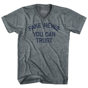 Fake News You Can Trust Tri-Blend V-Neck Womens Junior Cut T-Shirt by Ultras Fake News You Can Trust Tri-Blend V-Neck Womens Junior Cut T-Shirt by Ultras