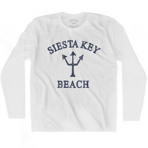 Florida Siesta Key Beach Adult Cotton Long Sleeve T-Shirt by Ultras