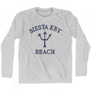Florida Siesta Key Beach Adult Cotton Long Sleeve T-Shirt by Ultras Florida Siesta Key Beach Adult Cotton Long Sleeve T-Shirt by Ultras