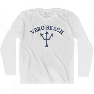Florida Vero Beach Trident Adult Cotton Long Sleeve T-Shirt by Ultras Florida Vero Beach Trident Adult Cotton Long Sleeve T-Shirt by Ultras