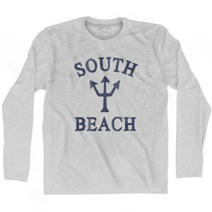Florida South Beach Trident Adult Cotton Long Sleeve T-Shirt by Ultras Florida South Beach Trident Adult Cotton Long Sleeve T-Shirt by Ultras