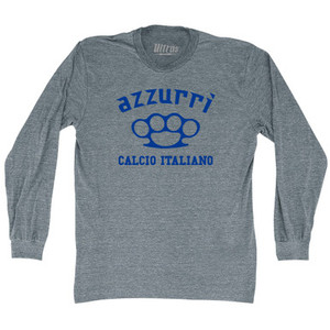 Azzurri Brass Knuckles Adult Tri-Blend Long Sleeve T-shirt Athletic Grey Azzurri Brass Knuckles Adult Tri-Blend Long Sleeve T-shirt Athletic Grey