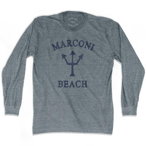 Massachusetts Marconi Beach Trident Adult Tri-Blend Long Sleeve T-Shirt by Life on the Strand
