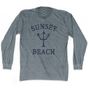 Hawaii Sunset Beach Trident Adult Tri-Blend Long Sleeve T-Shirt by Ultras Hawaii Sunset Beach Trident Adult Tri-Blend Long Sleeve T-Shirt by Ultras