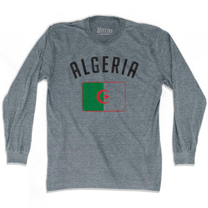 Algeria Country Flag Heritage Adult Tri-Blend Long Sleeve T-Shirt by Ultras Algeria Country Flag Heritage Adult Tri-Blend Long Sleeve T-Shirt by Ultras