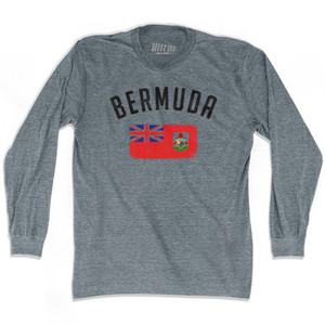 Bermuda Country Flag Heritage Adult Tri-Blend Long Sleeve T-Shirt by Ultras Bermuda Country Flag Heritage Adult Tri-Blend Long Sleeve T-Shirt by Ultras