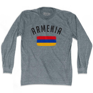 Armenia Country Flag Heritage Adult Tri-Blend Long Sleeve T-Shirt by Ultras