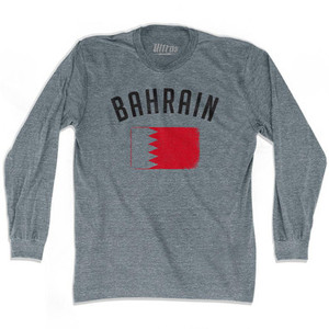 Bahrain Country Flag Heritage Adult Tri-Blend Long Sleeve T-Shirt by Ultras Bahrain Country Flag Heritage Adult Tri-Blend Long Sleeve T-Shirt by Ultras