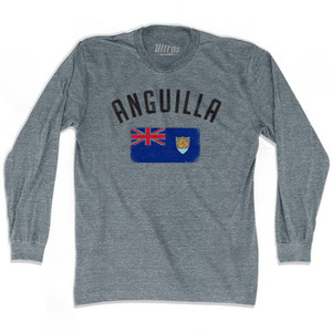 Anguilla Country Flag Heritage Adult Tri-Blend Long Sleeve T-Shirt by Ultras Anguilla Country Flag Heritage Adult Tri-Blend Long Sleeve T-Shirt by Ultras