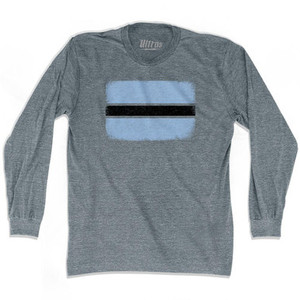 Botswana Country Flag Adult Tri-Blend Long Sleeve T-Shirt by Ultras Botswana Country Flag Adult Tri-Blend Long Sleeve T-Shirt by Ultras