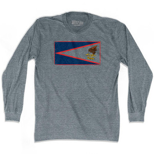 American Samoa Country Flag Adult Tri-Blend Long Sleeve T-Shirt by Ultras American Samoa Country Flag Adult Tri-Blend Long Sleeve T-Shirt by Ultras