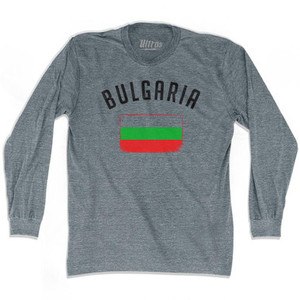 Bulgaria Country Flag Heritage Adult Tri-Blend Long Sleeve T-Shirt by Ultras Bulgaria Country Flag Heritage Adult Tri-Blend Long Sleeve T-Shirt by Ultras