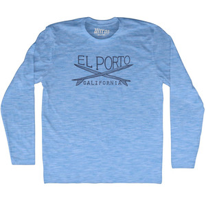 El Porto Surf Adult Tri-Blend Long Sleeve T-shirt - Athletic Blue El Porto Surf Adult Tri-Blend Long Sleeve T-shirt - Athletic Blue